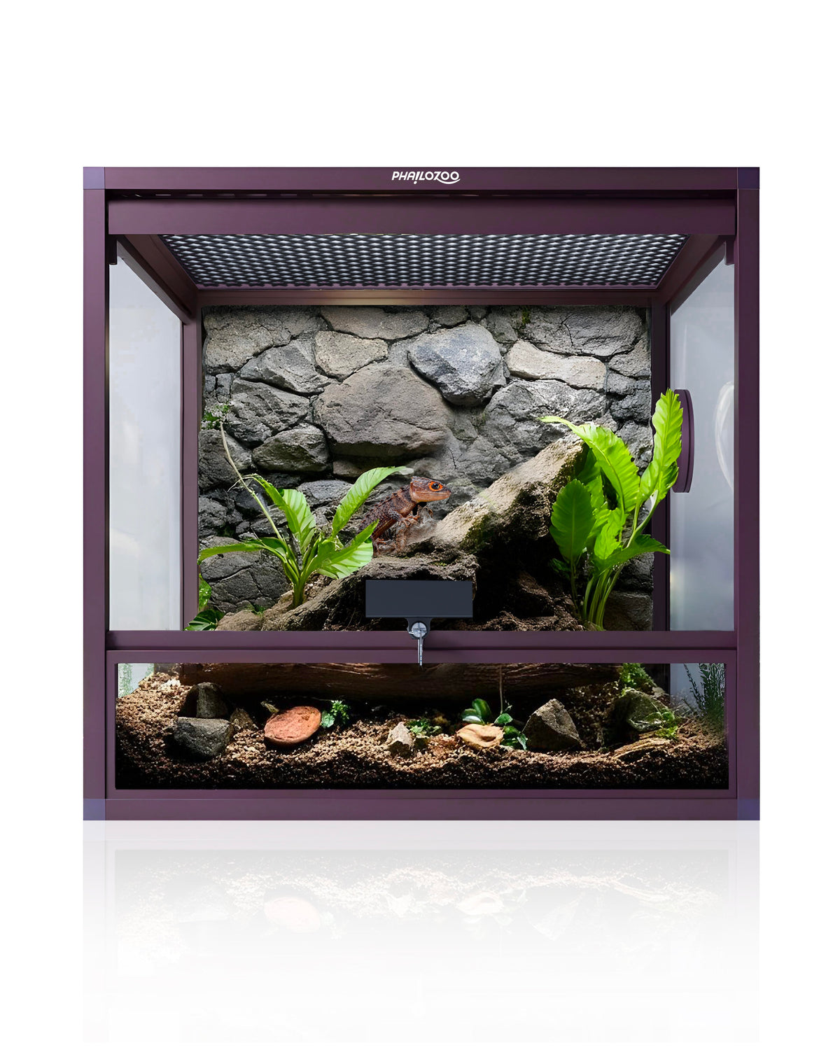 24 Gallon Reptile Enclosures 18x18x18" with Lock! Perfect for Beginner! Bottom NOT LEAKPROOF - Phailozoo
