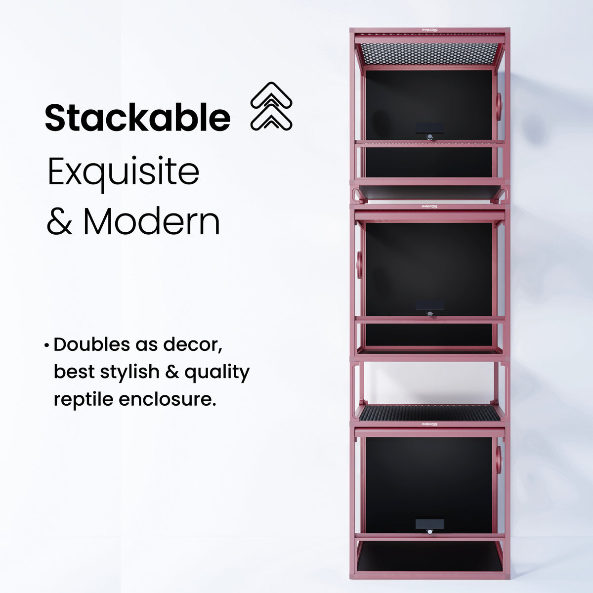 24 Gallon Reptile Enclosures 18x18x18" with Lock! Perfect for Beginner! Bottom NOT LEAKPROOF - Phailozoo