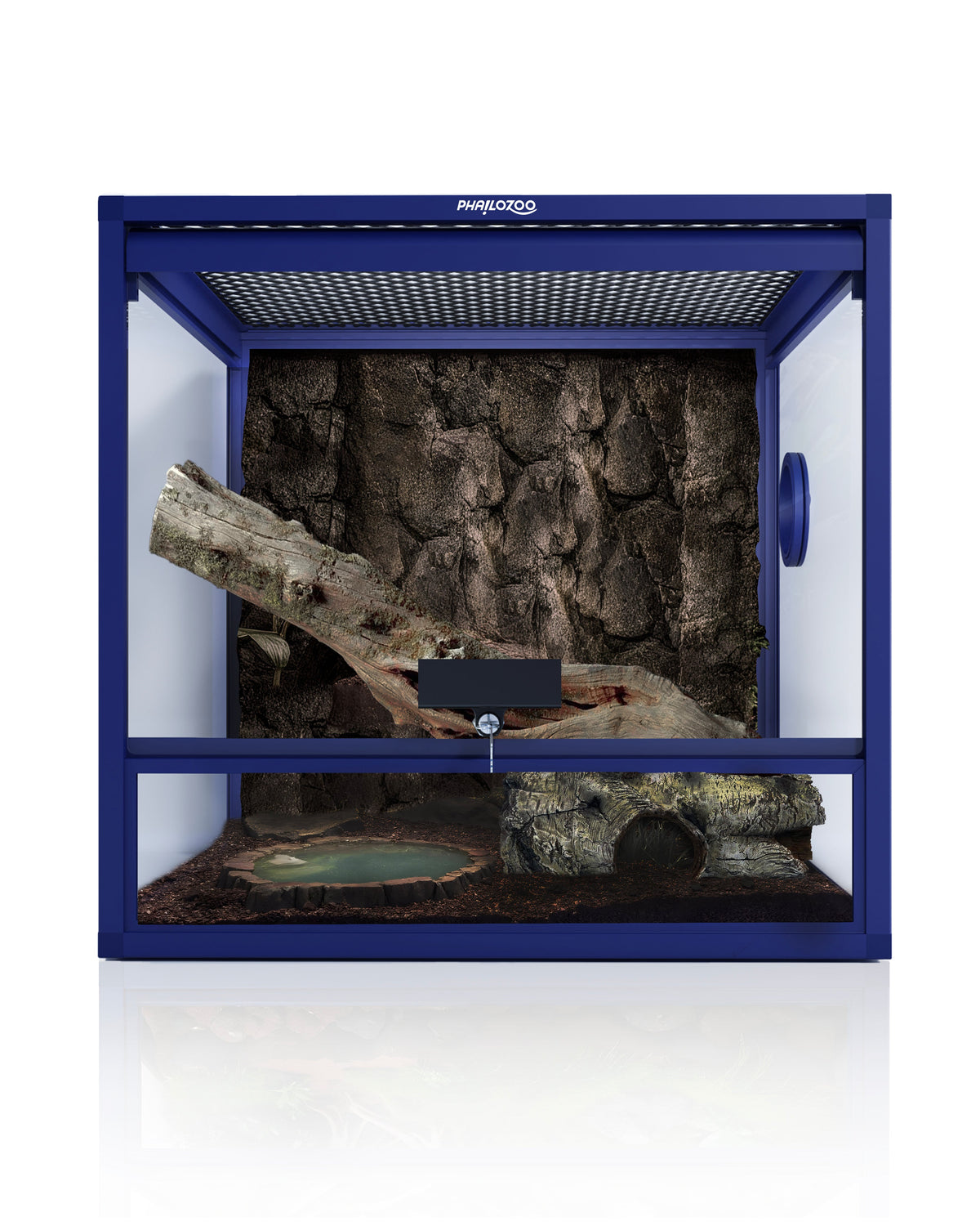 24 Gallon Reptile Enclosures 18x18x18" with Lock! Perfect for Beginner! Bottom NOT LEAKPROOF - Phailozoo