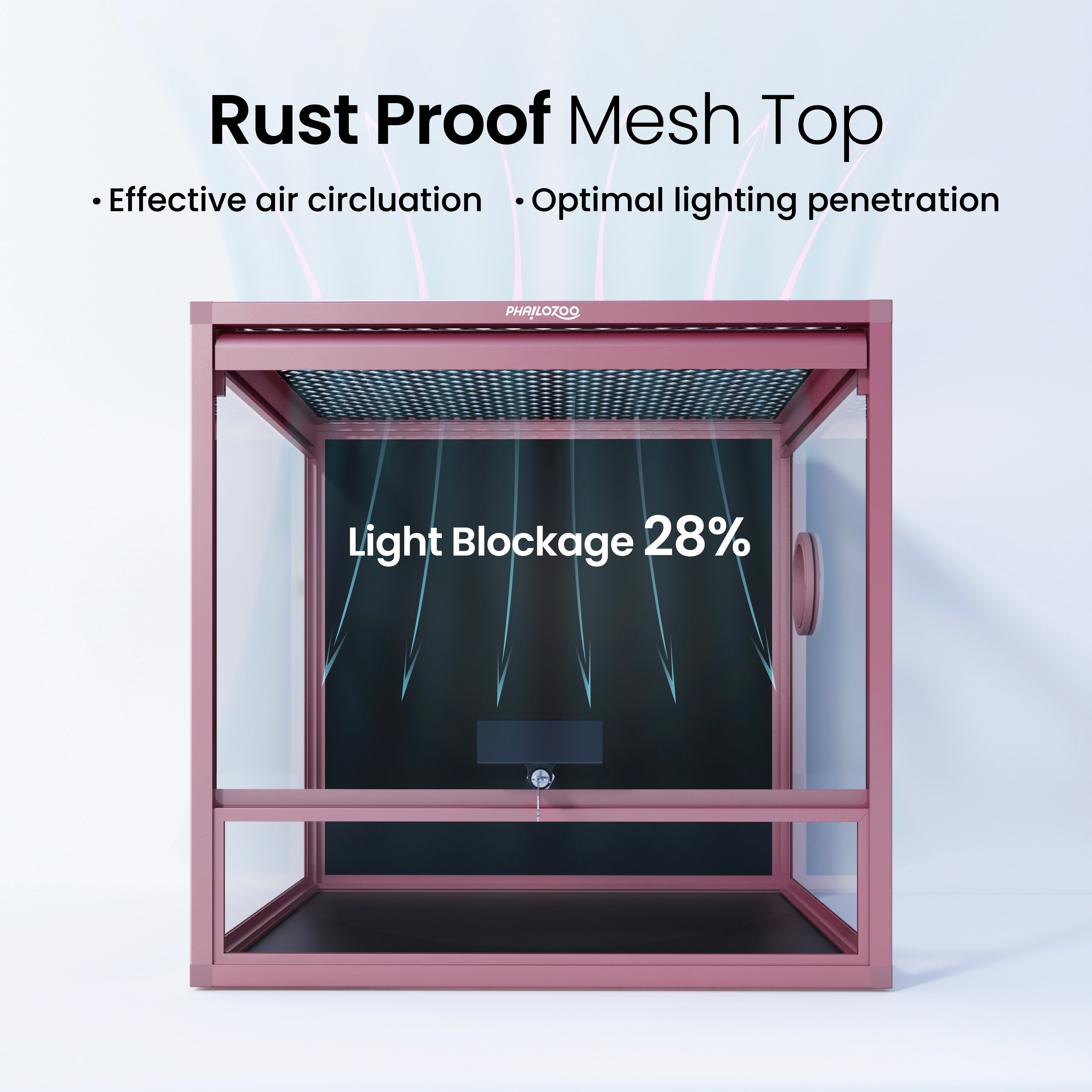 24 Gallon Reptile Enclosures 18x18x18" with Lock! Perfect for Beginner! Bottom NOT LEAKPROOF