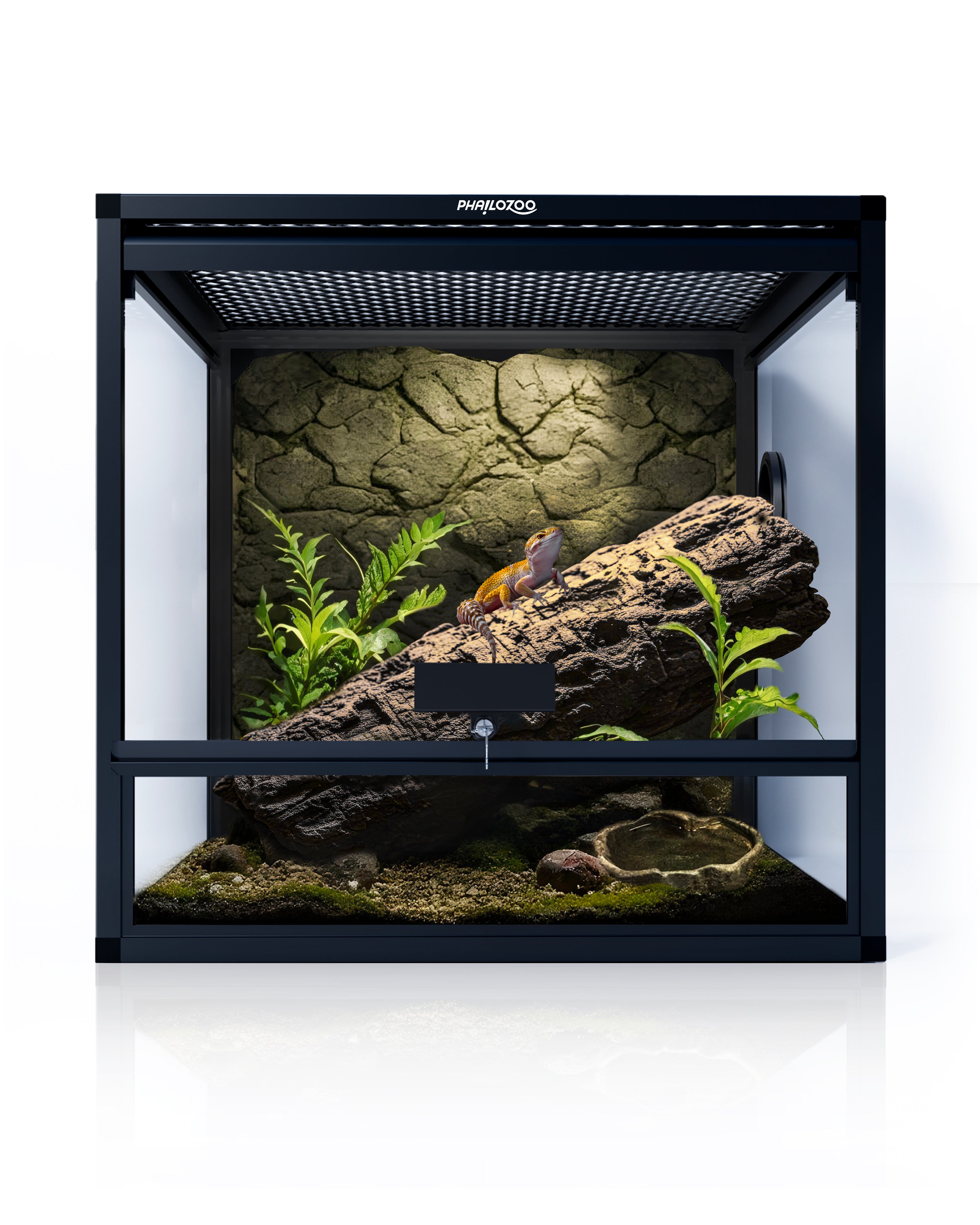 24 Gallon Reptile Enclosures 18x18x18" with Lock! Perfect for Beginner! Bottom NOT LEAKPROOF