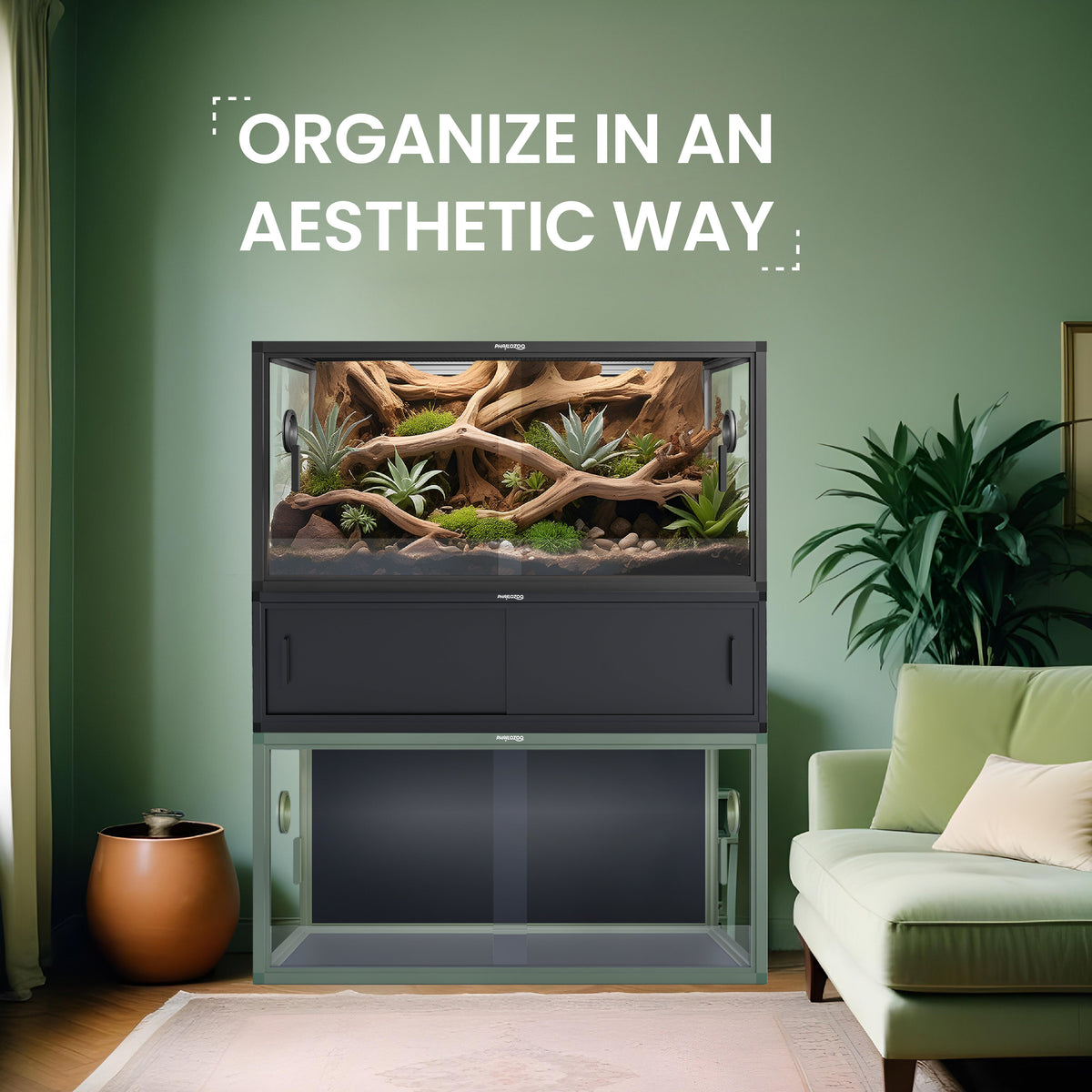36'' Spacer Cabinet For 50 Gallon Reptile Tanks - Phailozoo