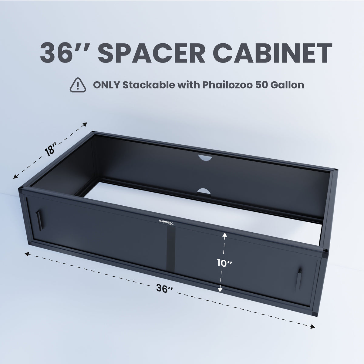 36'' Spacer Cabinet For 50 Gallon Reptile Tanks - Phailozoo