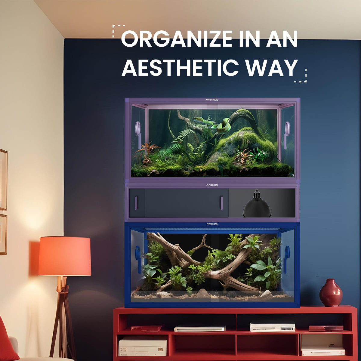 36'' Spacer Cabinet For 50 Gallon Reptile Tanks - Phailozoo