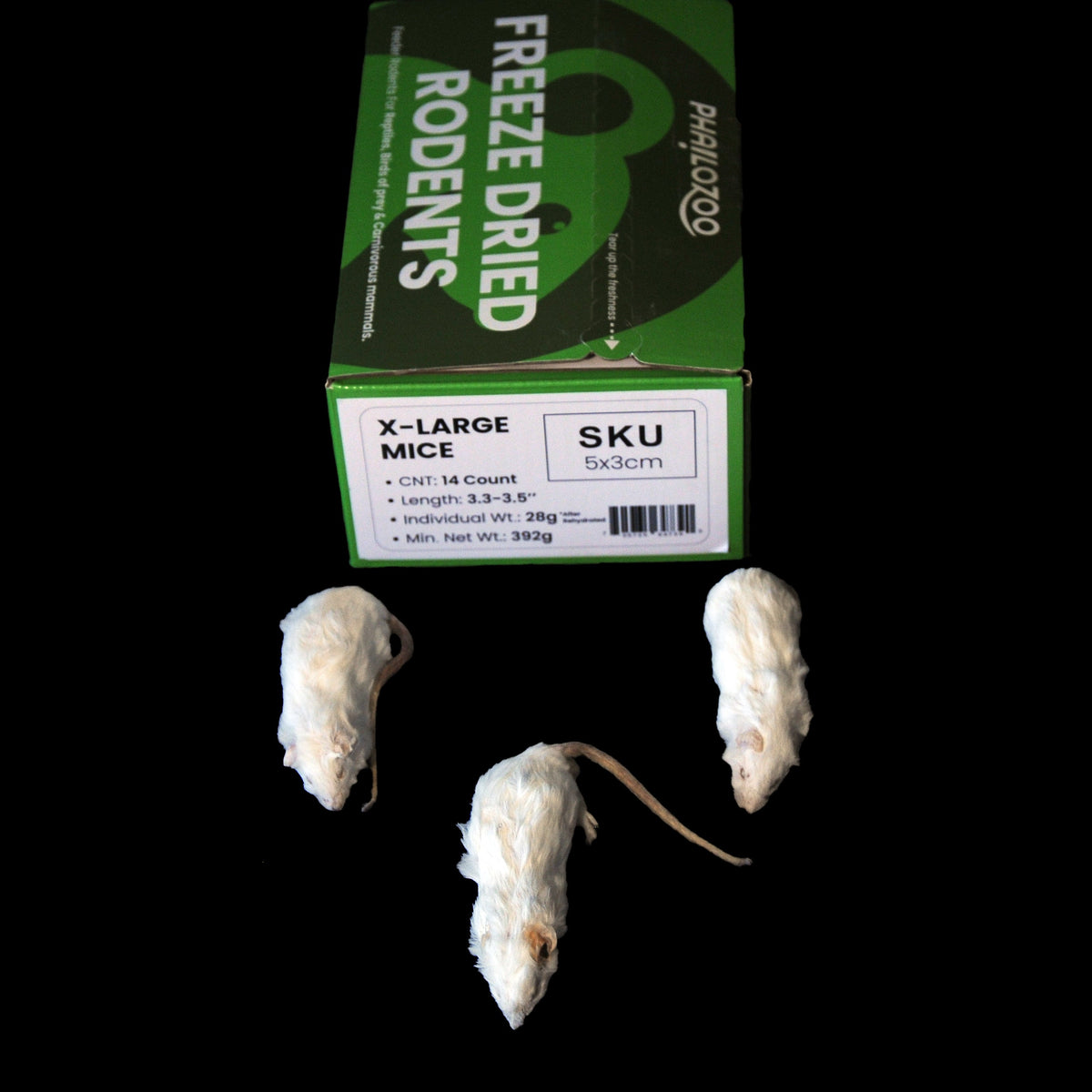 Freeze Dried Feeder Rodents for Reptiles - Phailozoo