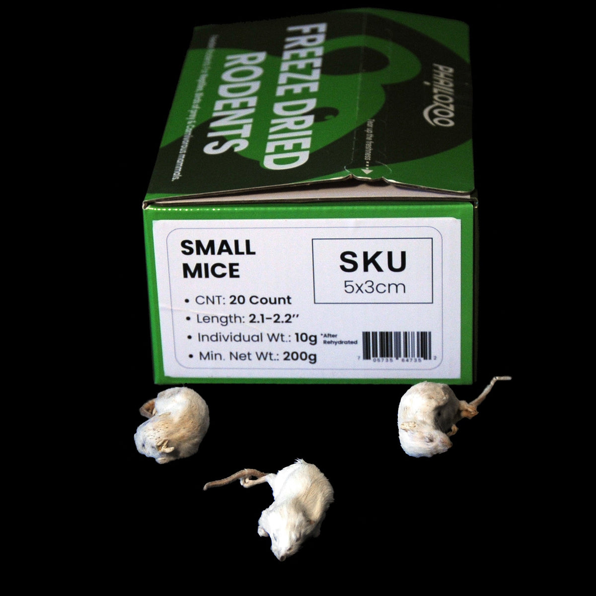 Freeze Dried Feeder Rodents for Reptiles - Phailozoo