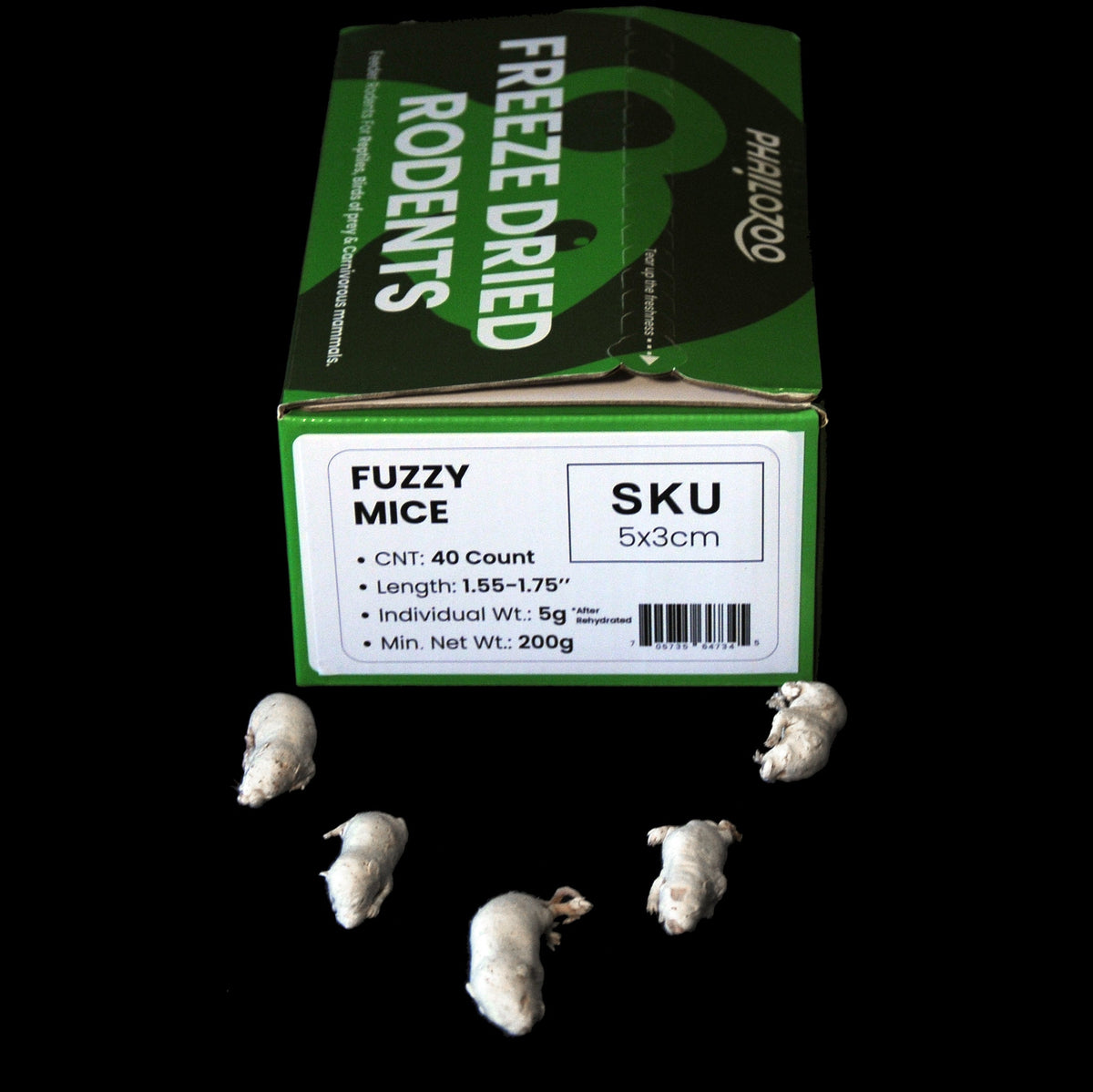 Freeze Dried Feeder Rodents for Reptiles - Phailozoo