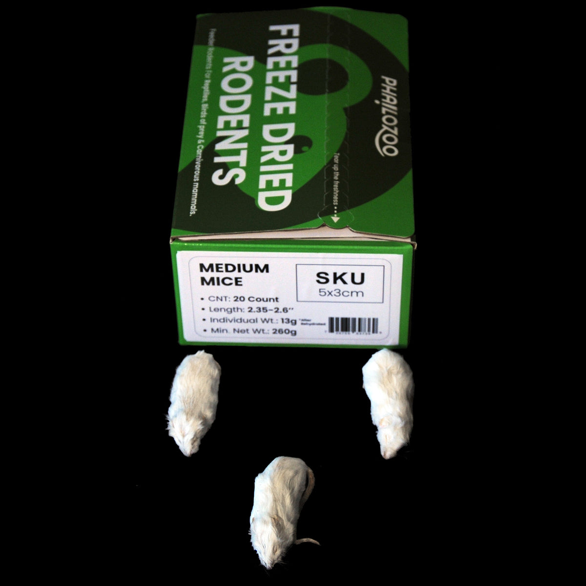 Freeze Dried Feeder Rodents for Reptiles - Phailozoo