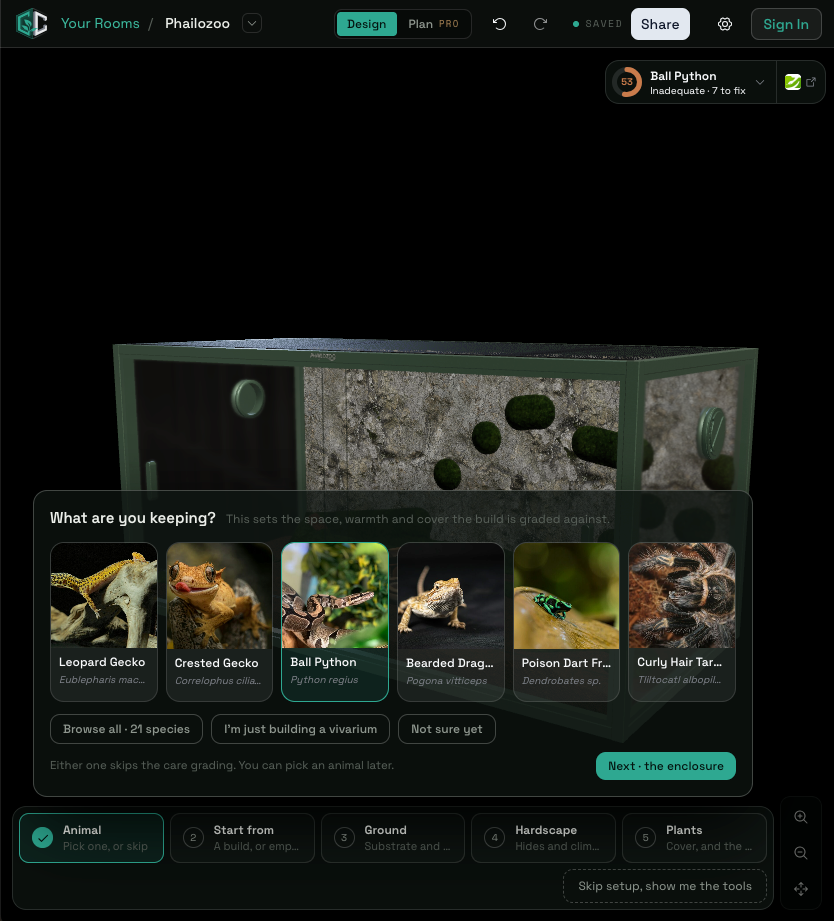 CritterCAD-3D Visual of your tank