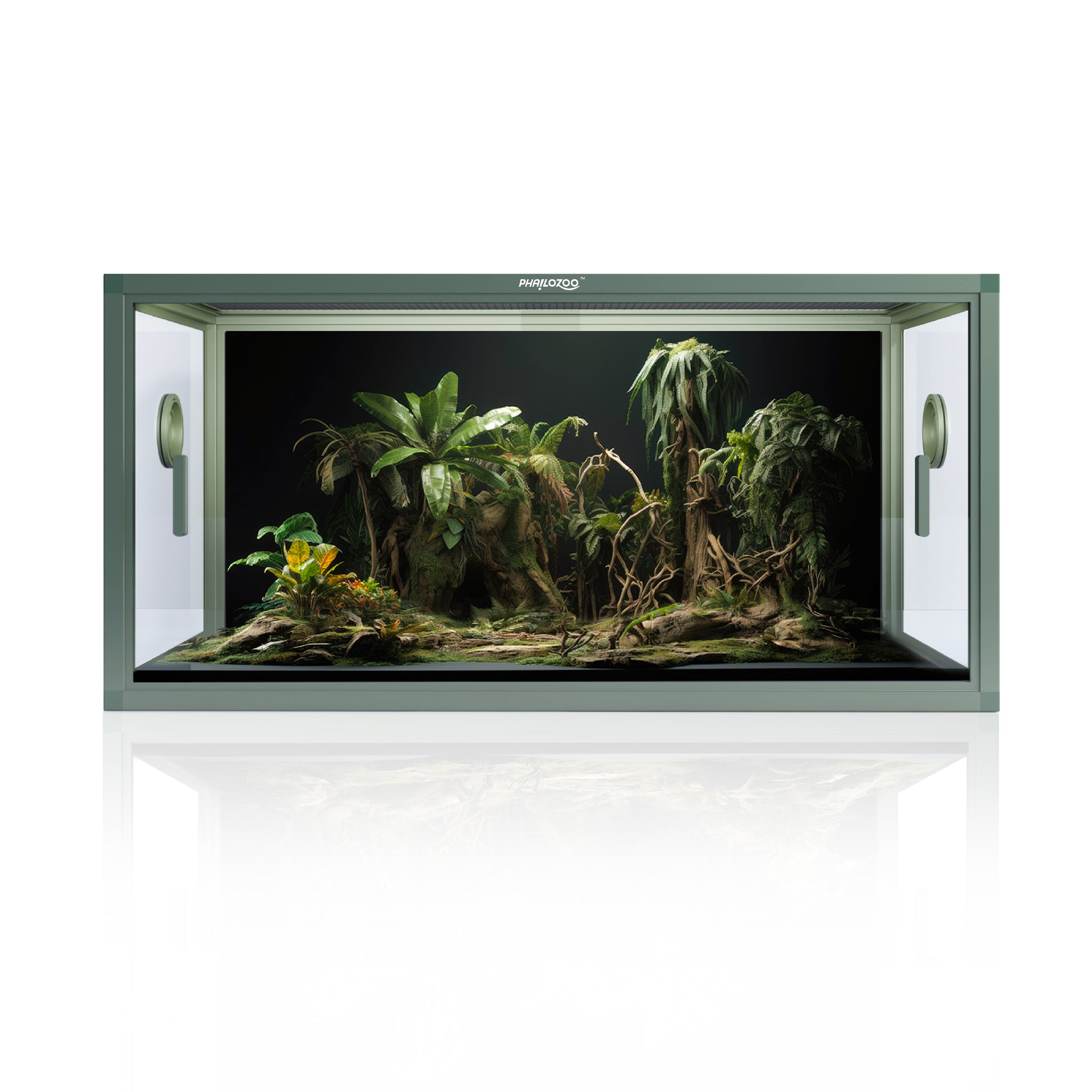 Phailozoo | Reptile Enclosures 50 Gallon 36x18x18_Earthy Green