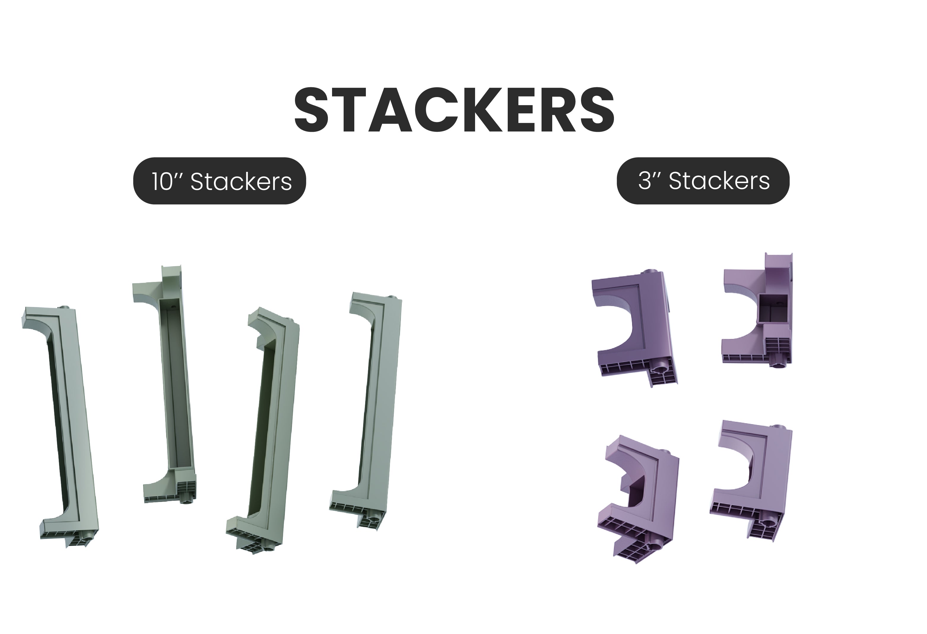 Phailozoo stackers 10'' and 3'' stackers in 3 colors